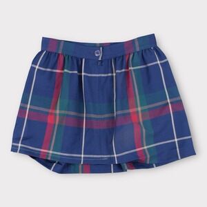 Vintage Pendleton Plaid Wool Skirt Womens Size 10 Blue Tartan Made USA